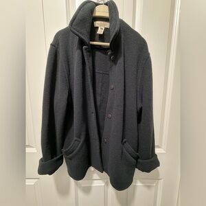 Jones New York Women's Black Wool Pea Coat